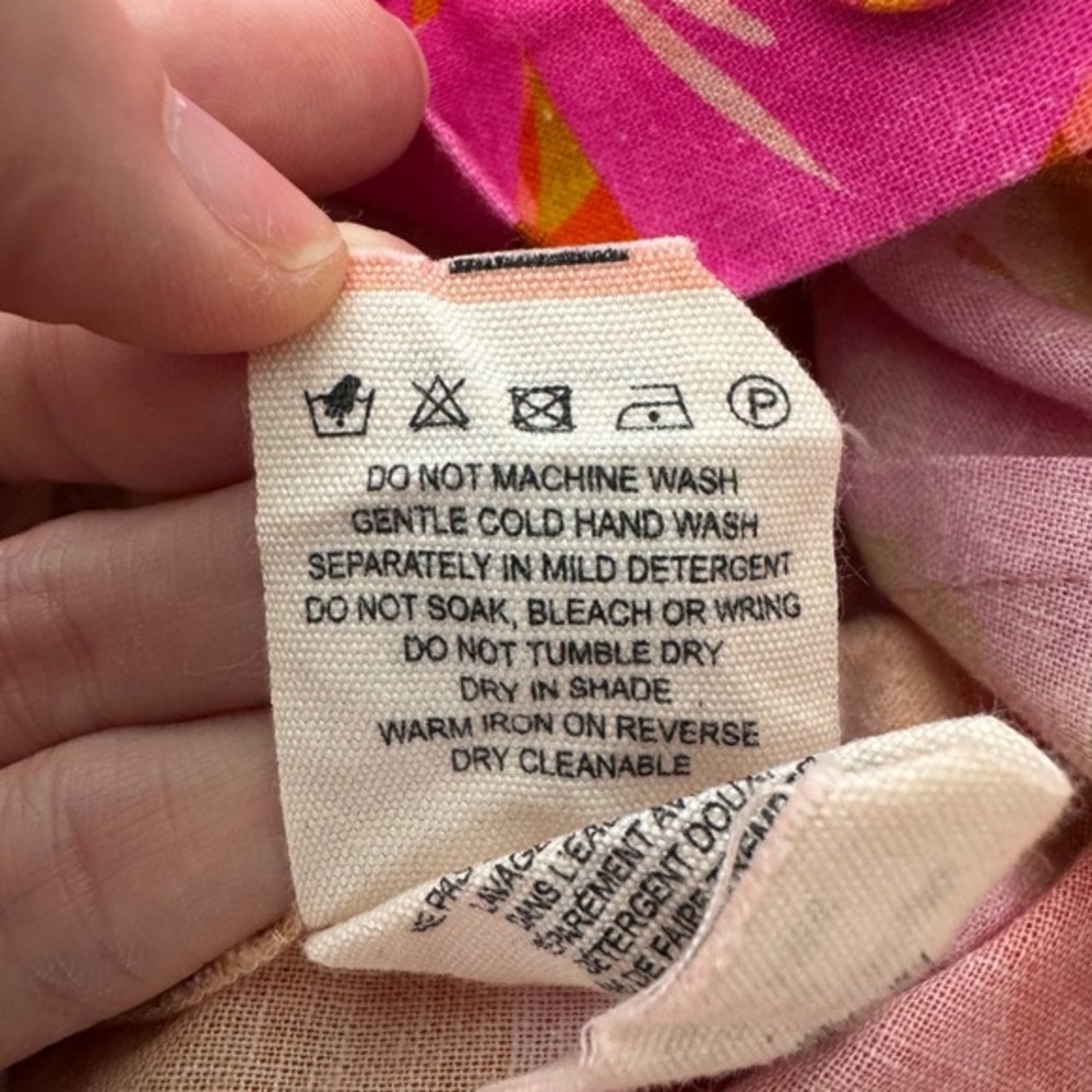 Kachel x Anthropologie Floral Linen Blend Romper Size 2 Orange Tropical Resort‎ - Picture 13 of 13